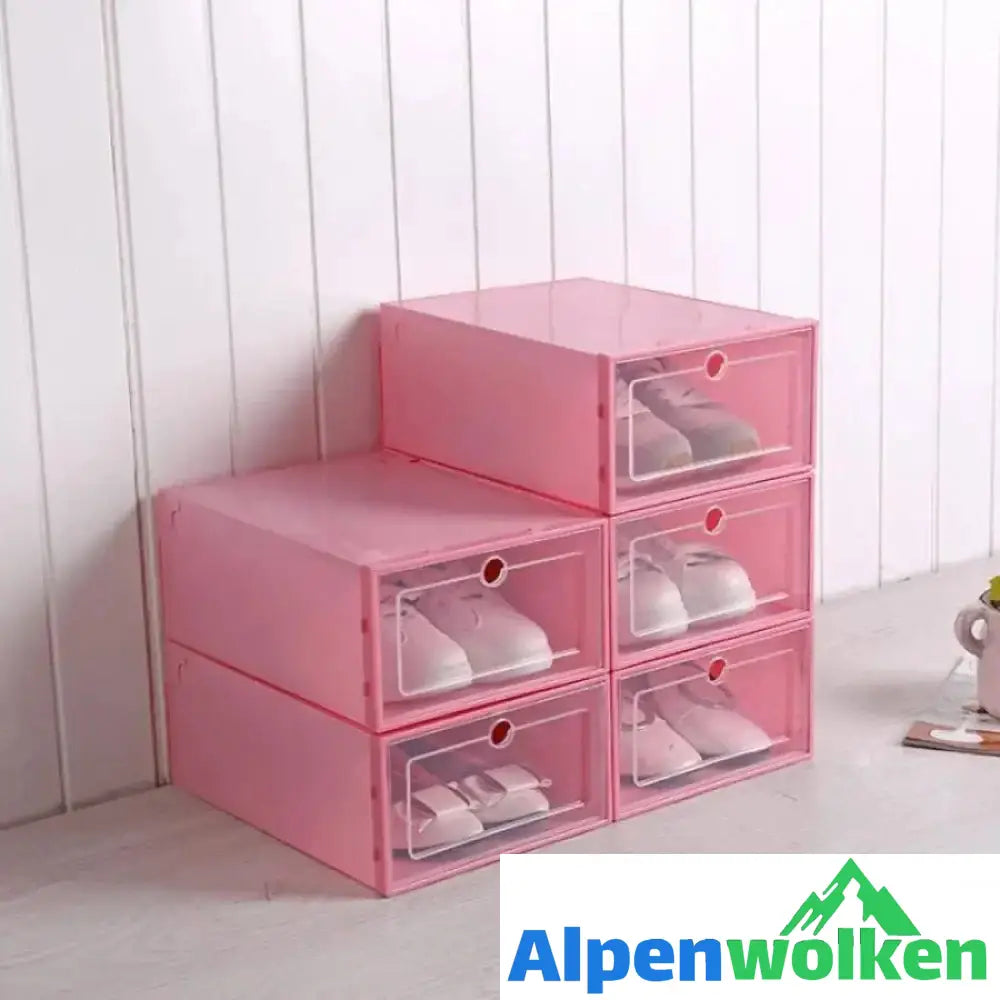 Alpenwolken - Neuer Schuhkarton mit Schubladen Rosa