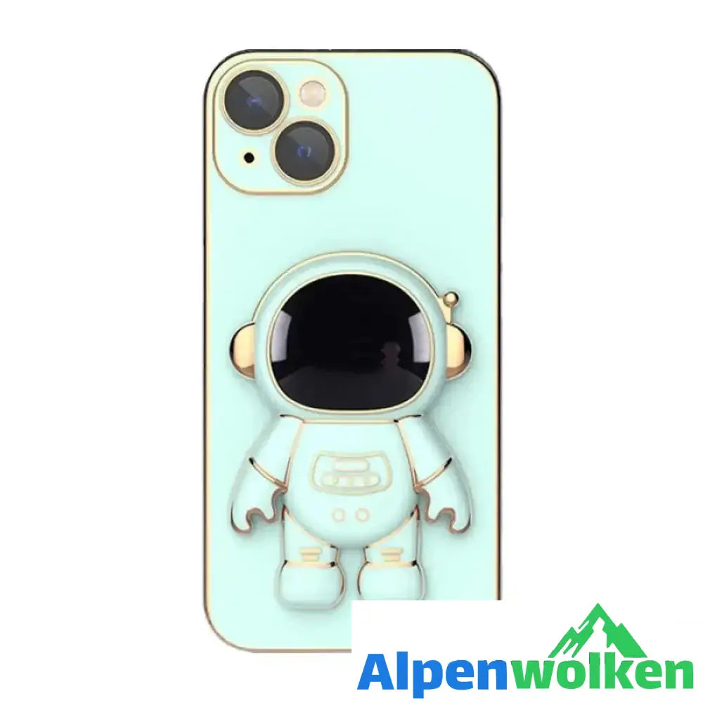 Alpenwolken - Niedliche Astronauten-Handyhülle für iPhone grün