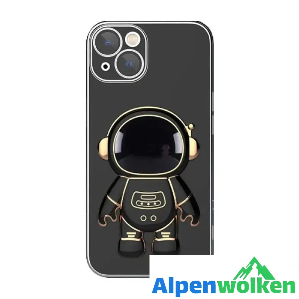 Alpenwolken - Niedliche Astronauten-Handyhülle für iPhone schwarz