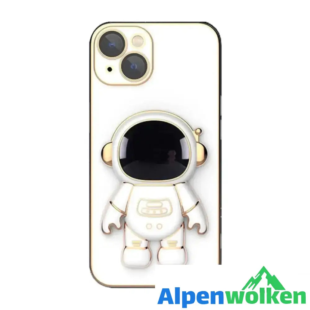 Alpenwolken - Niedliche Astronauten-Handyhülle für iPhone weiß