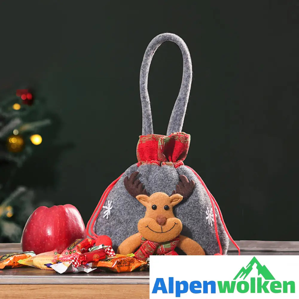 Alpenwolken - Niedliche Geschenktüte für Weihnachten Hirsch – Dicker Plüsch