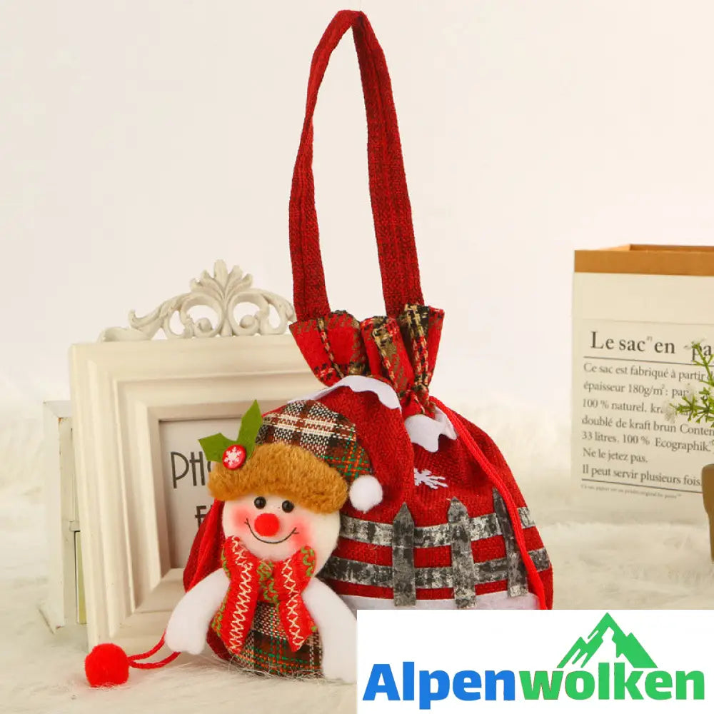 Alpenwolken - Niedliche Geschenktüte für Weihnachten Schneemann