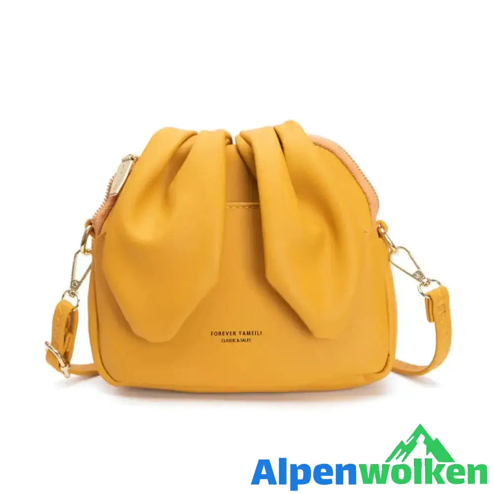 Alpenwolken - Niedliche Hasenohren Frauen Kuriertasche Gelb