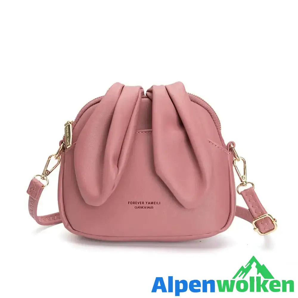 Alpenwolken - Niedliche Hasenohren Frauen Kuriertasche Rosa