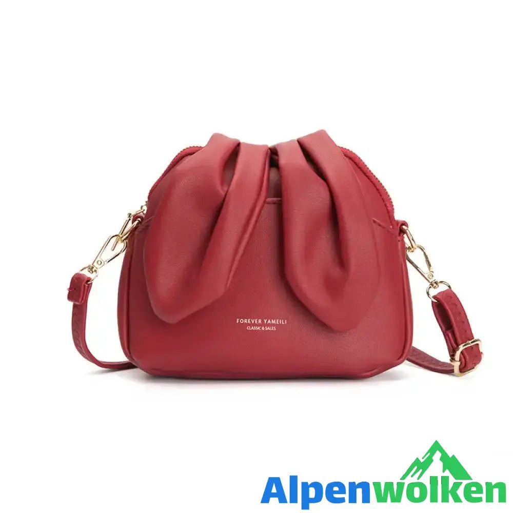 Alpenwolken - Niedliche Hasenohren Frauen Kuriertasche Rot