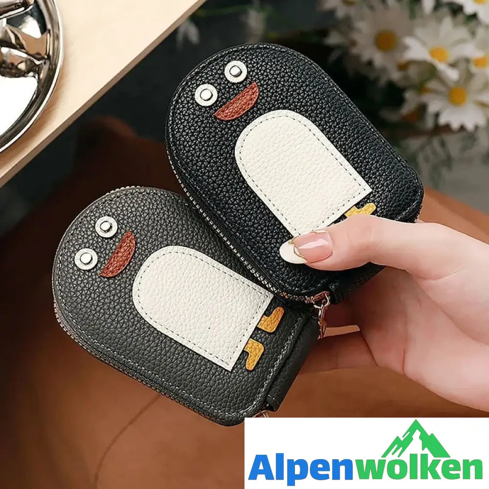 Alpenwolken - Niedliche Pinguine PU Kreditkarte Münze Brieftasche