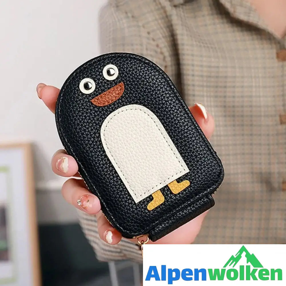 Alpenwolken - Niedliche Pinguine PU Kreditkarte Münze Brieftasche