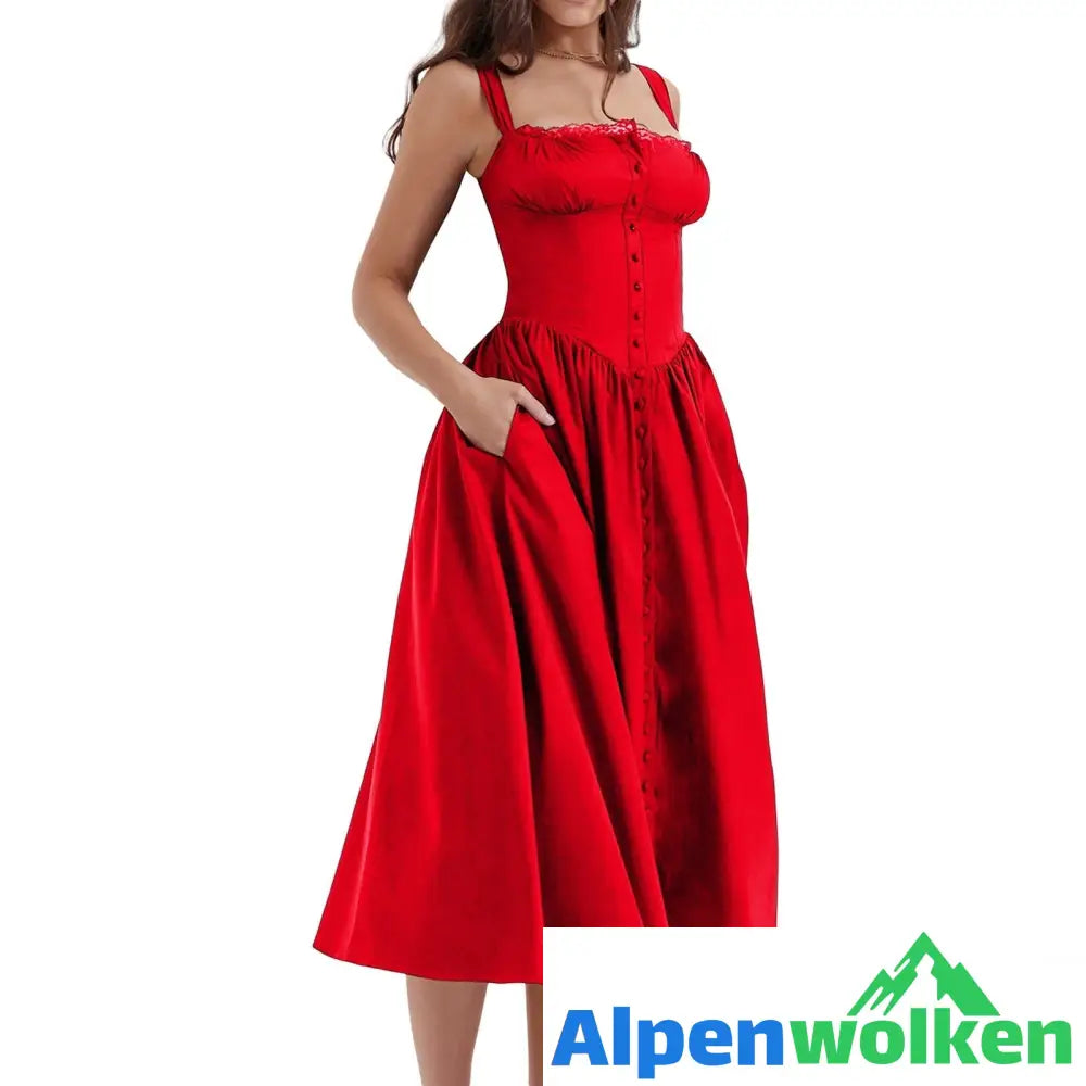 Alpenwolken - Nina - Schwarze Schönheit - Das perfekte schwarze Kleidchen Rot