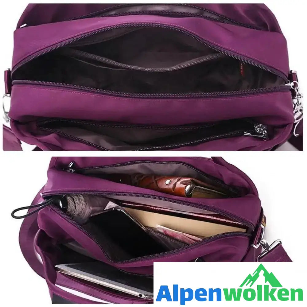 Alpenwolken - Nylon Handtasche/Umhängetasche mit großer Kapazität