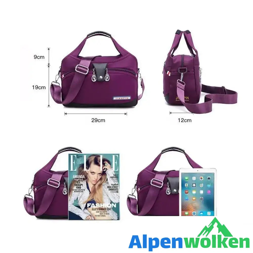 Alpenwolken - Nylon Handtasche/Umhängetasche mit großer Kapazität