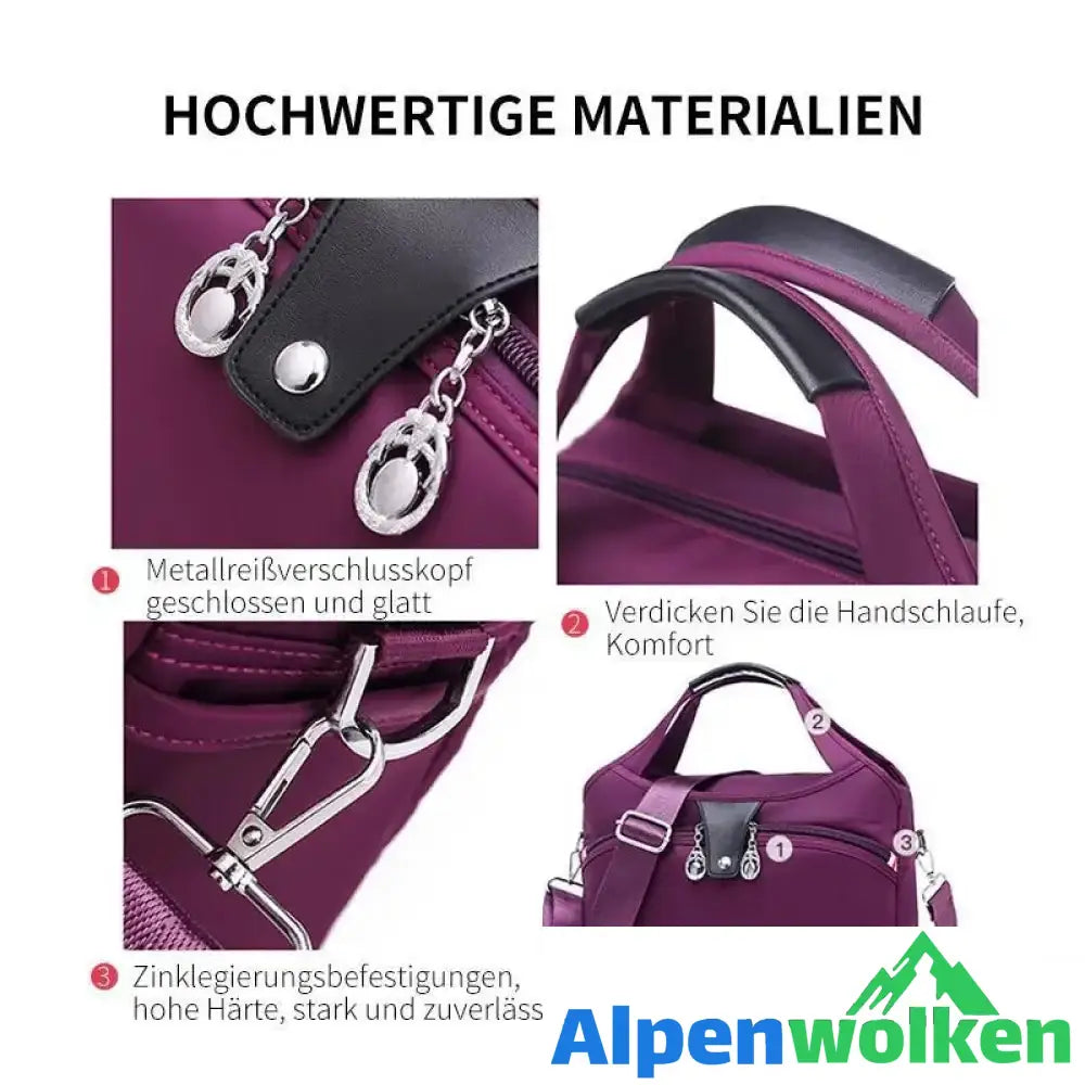 Alpenwolken - Nylon Handtasche/Umhängetasche mit großer Kapazität