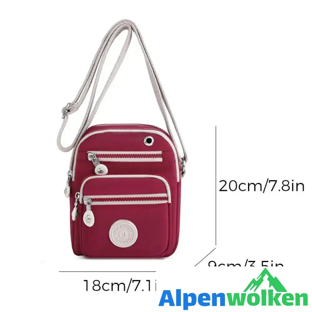 Alpenwolken - Nylon-Umhängegürteltasche für Damen mit mehreren Taschen