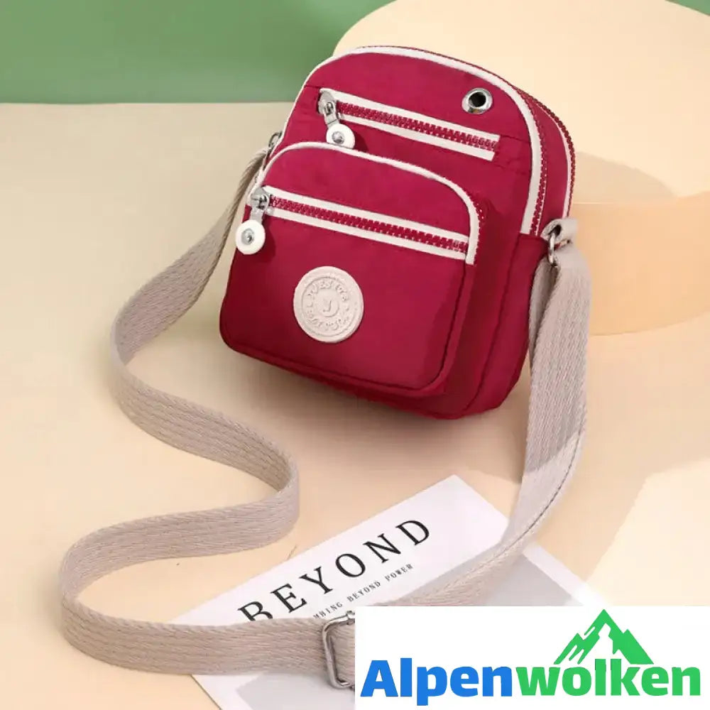 Alpenwolken - Nylon-Umhängegürteltasche für Damen mit mehreren Taschen