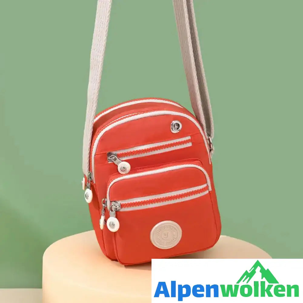 Alpenwolken - Nylon-Umhängegürteltasche für Damen mit mehreren Taschen