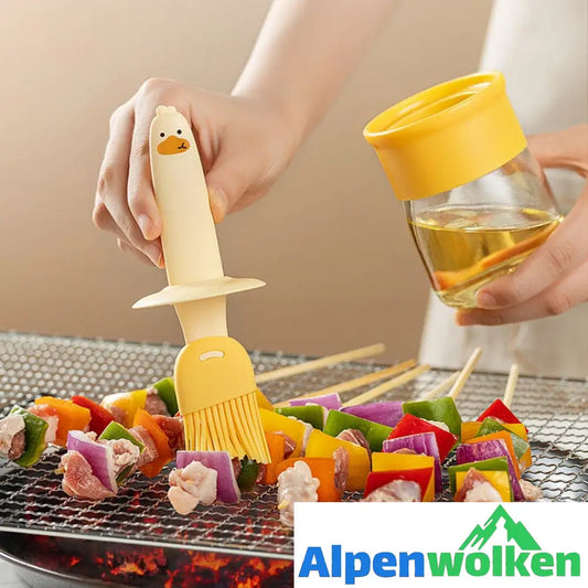 Alpenwolken - Oil Dispenser with Brush for BBQ