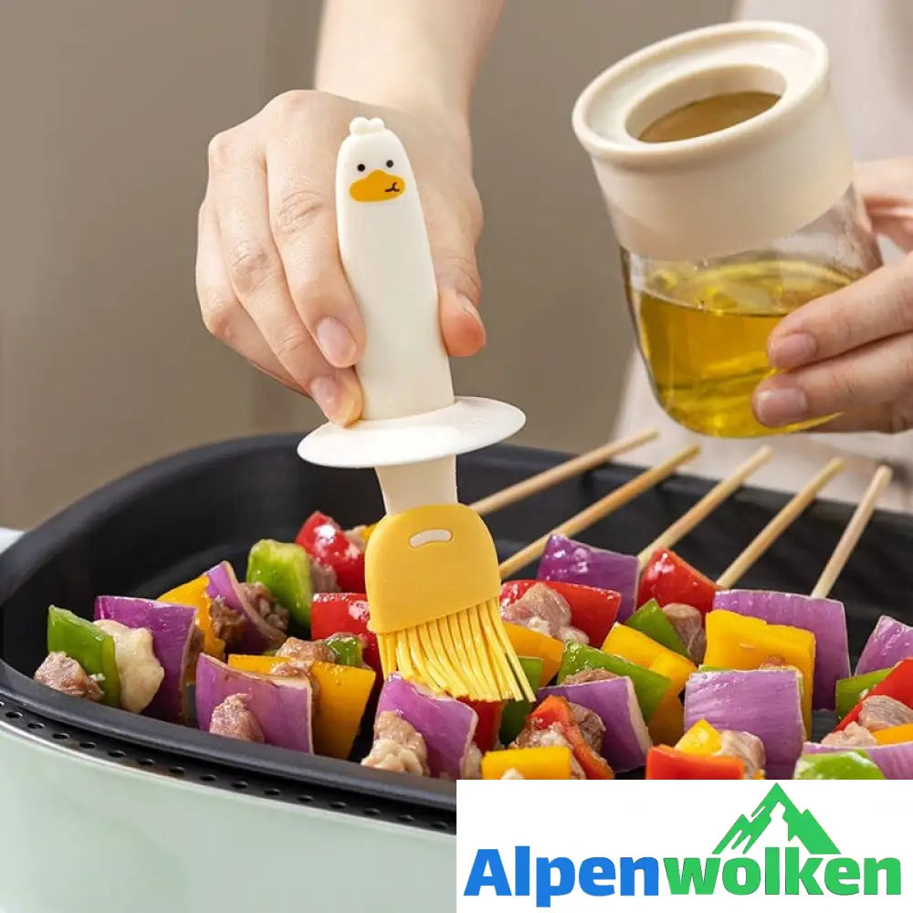 Alpenwolken - Oil Dispenser with Brush for BBQ