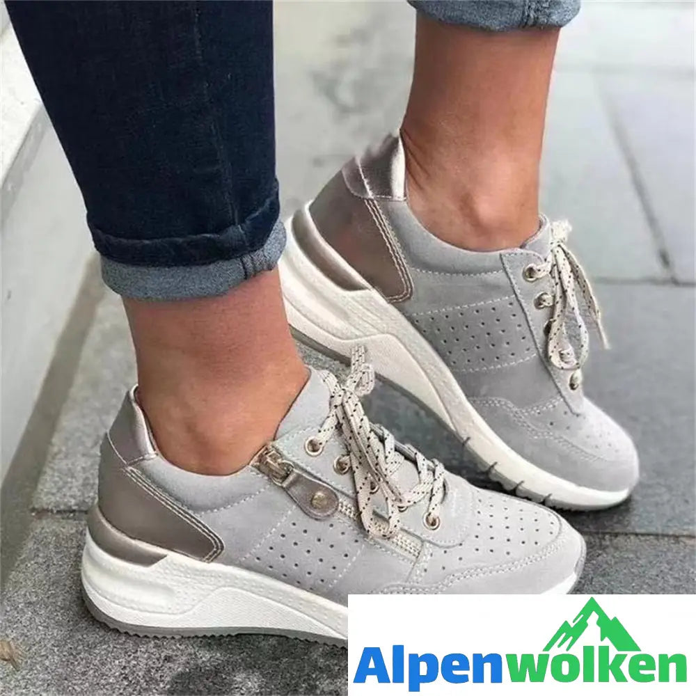 Alpenwolken - Orthopädische bequeme Turnschuhe Grau