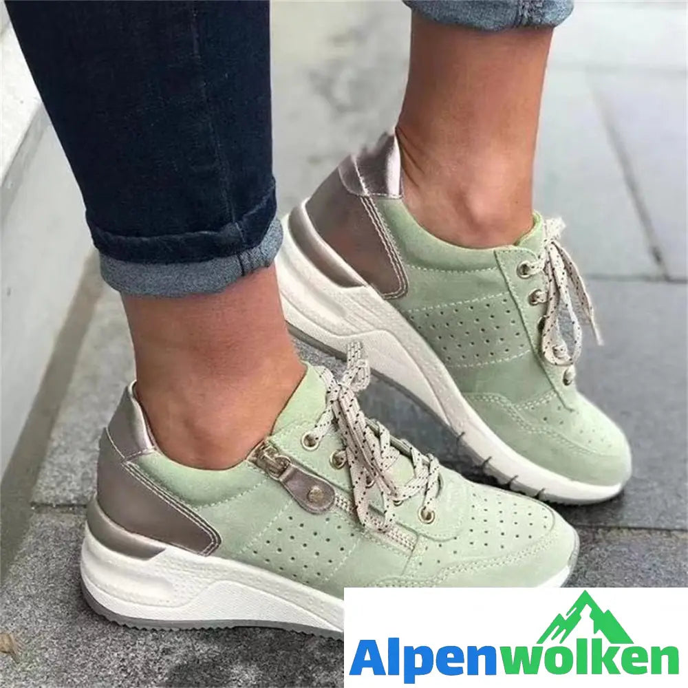 Alpenwolken - Orthopädische bequeme Turnschuhe Grün