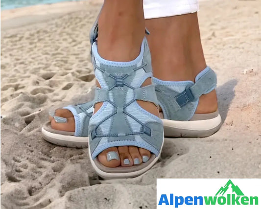 Alpenwolken - ORTHOPÄDISCHE DAMEN-SANDALEN Blau