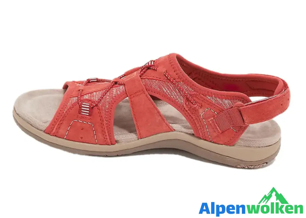 Alpenwolken - ORTHOPÄDISCHE DAMEN-SANDALEN Rot