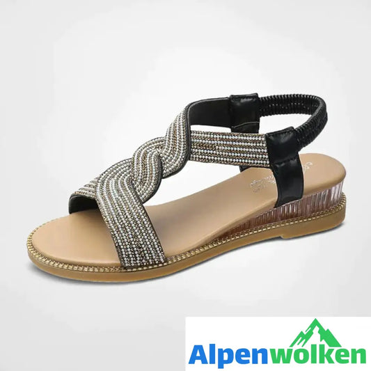 Alpenwolken - Orthopädische Sandalen | Antirutsch Schwarz