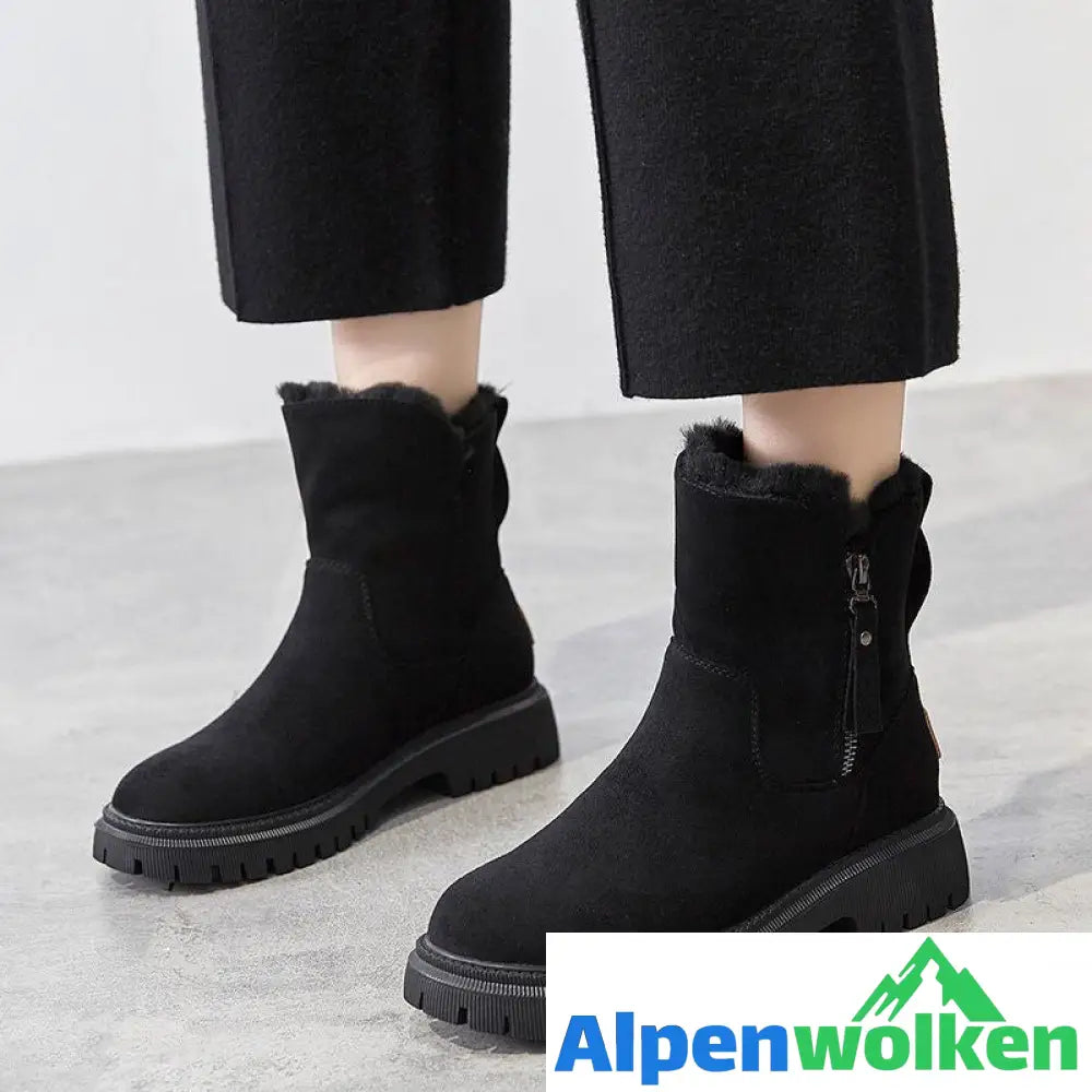 Alpenwolken - Orthopädische Stiefelette Schwarz