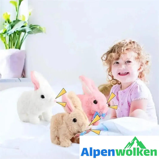 Alpenwolken - Osterhase 🐰Pädagogisches interaktives Spielzeug kann laufen und sprechen Elektronisches Kaninchenspielzeug