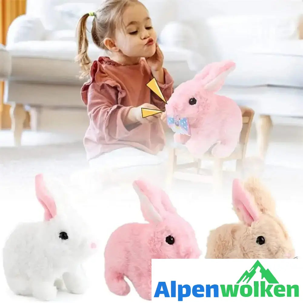 Alpenwolken - Osterhase 🐰Pädagogisches interaktives Spielzeug kann laufen und sprechen Elektronisches Kaninchenspielzeug