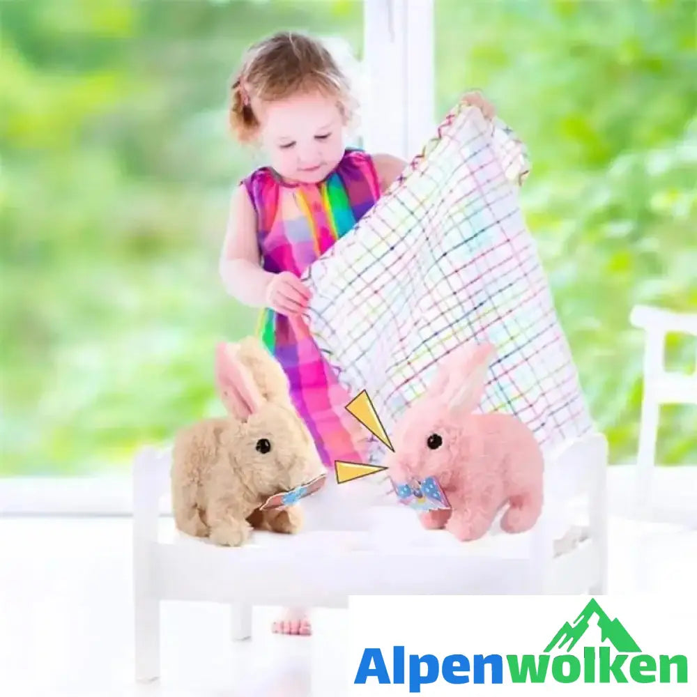 Alpenwolken - Osterhase 🐰Pädagogisches interaktives Spielzeug kann laufen und sprechen Elektronisches Kaninchenspielzeug