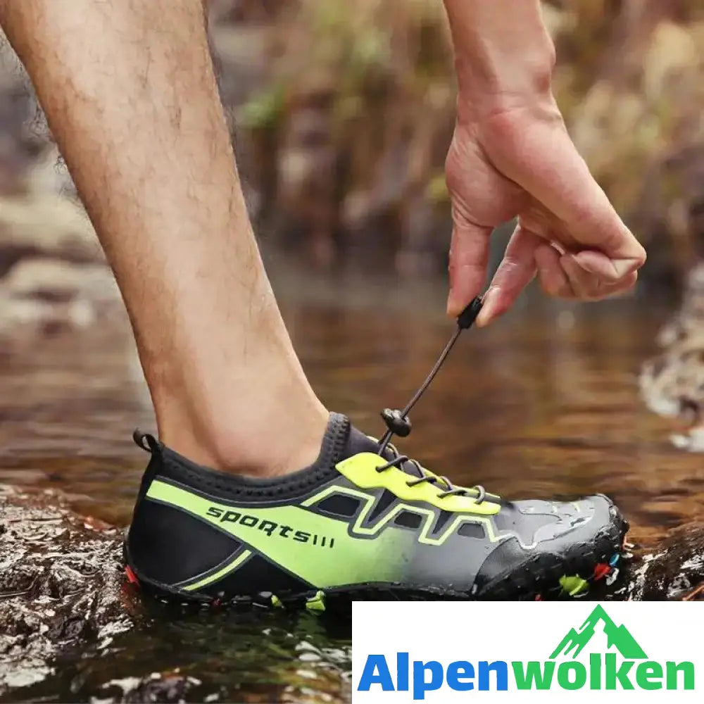 Alpenwolken - Outdoor Schnell-Trockenen Wasser Schuhe für Männer Grün