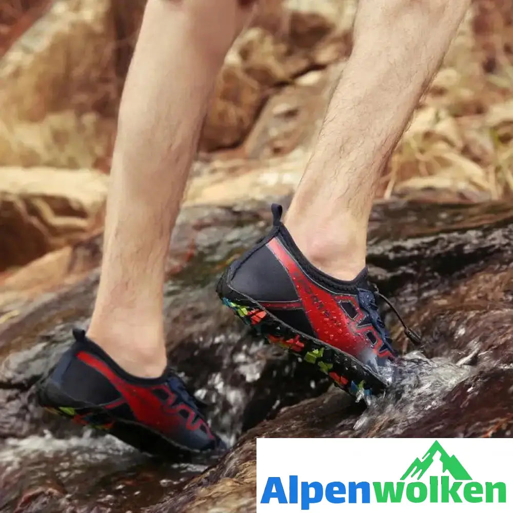 Alpenwolken - Outdoor Schnell-Trockenen Wasser Schuhe für Männer Rot