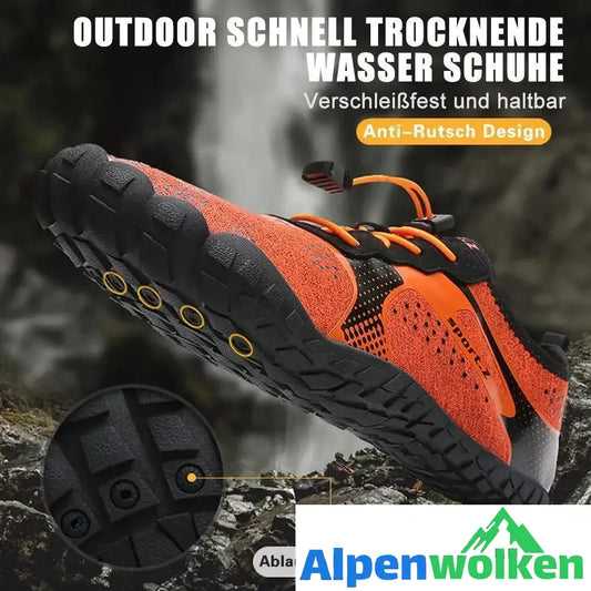 Alpenwolken - Outdoor Schnell Trocknende Wasser Schuhe, Unisex Orange