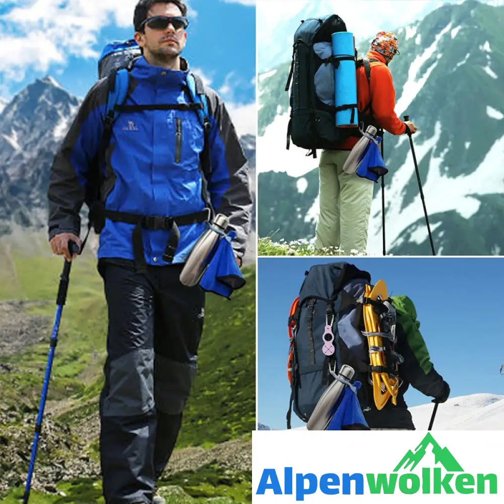 Alpenwolken - Outdoor Wasserflasche Karabiner im Freien