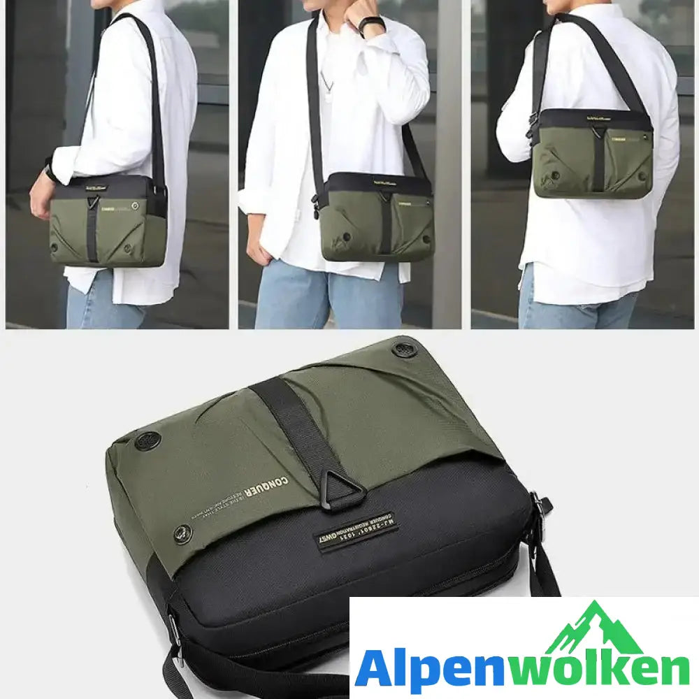 Alpenwolken - Pendler-Business-Umhängetasche für Herren