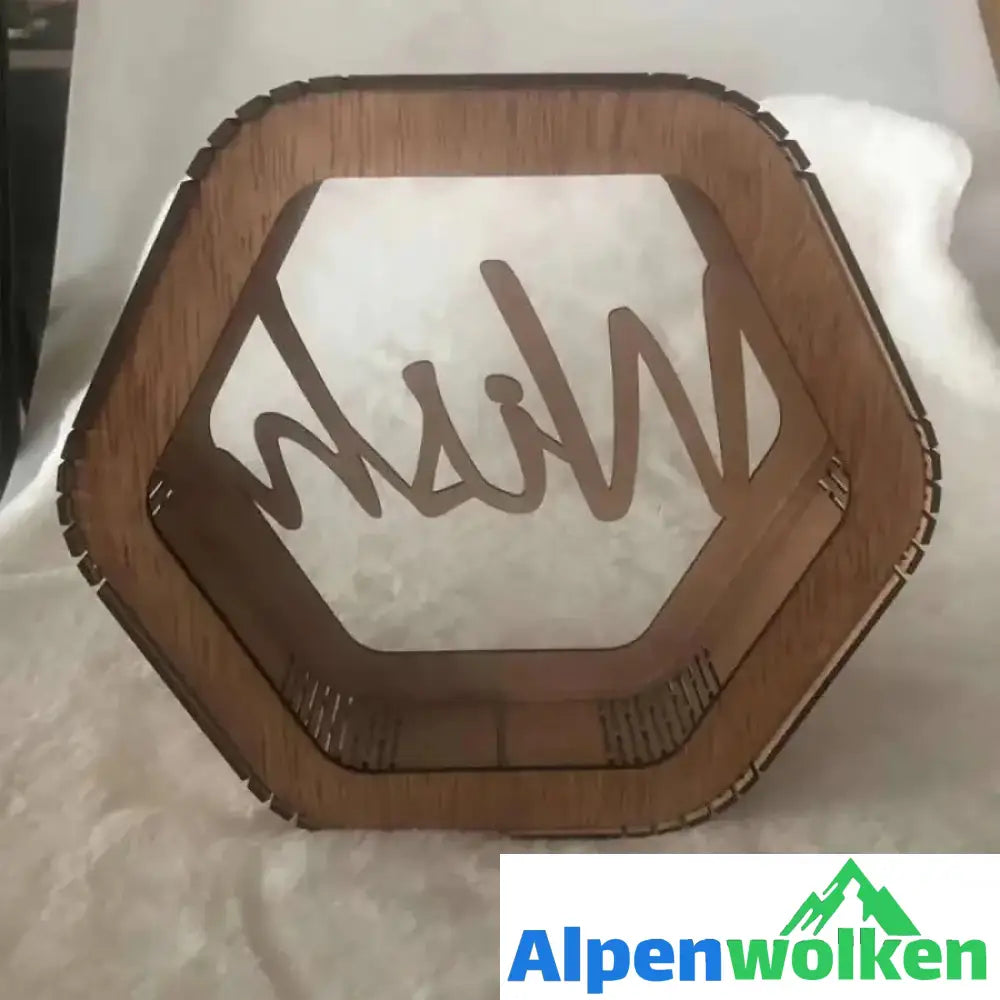 Alpenwolken - Personalisierte Hochzeitskarte Sechskantbox