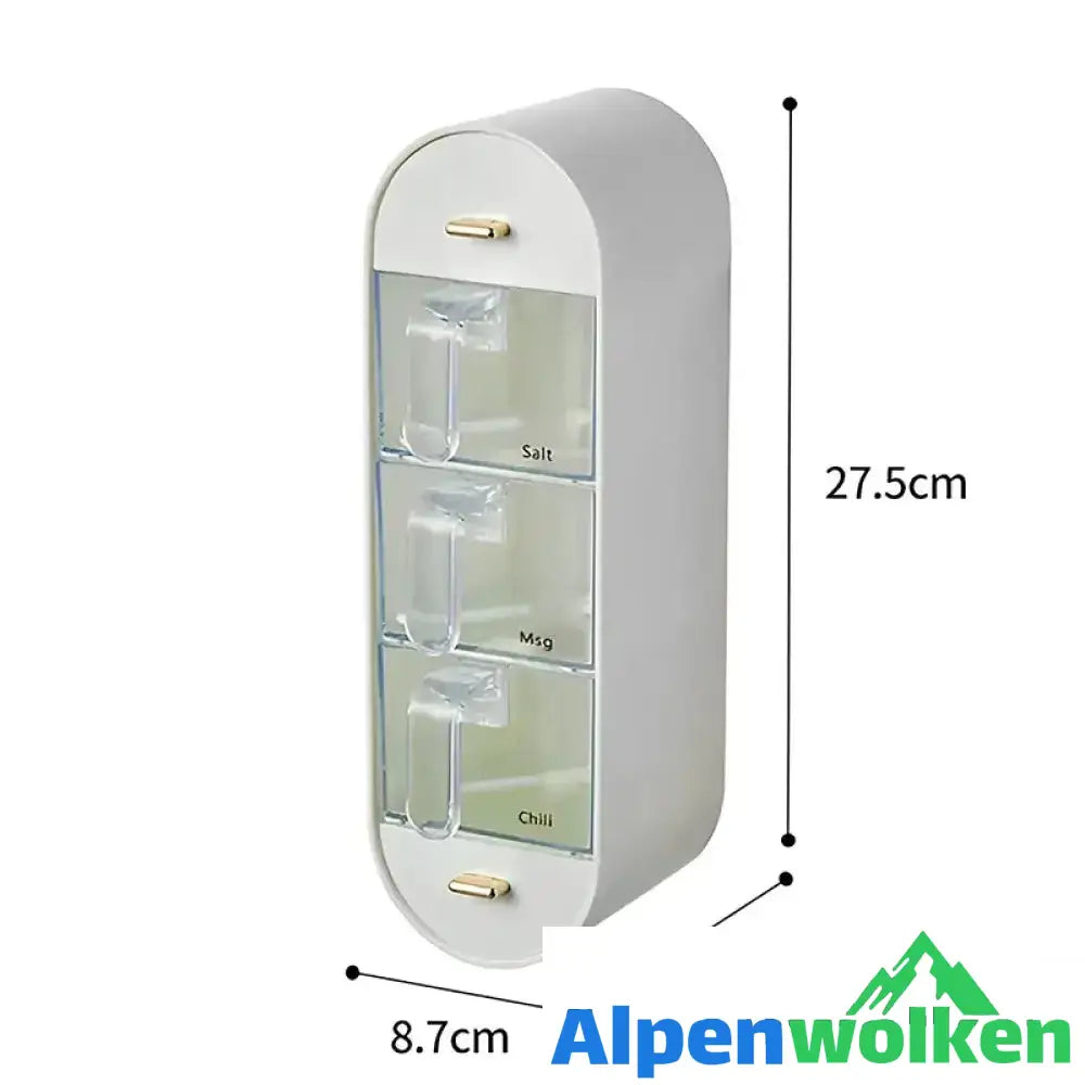 Alpenwolken - Platzsparende Gewürzdose für die Wandmontage