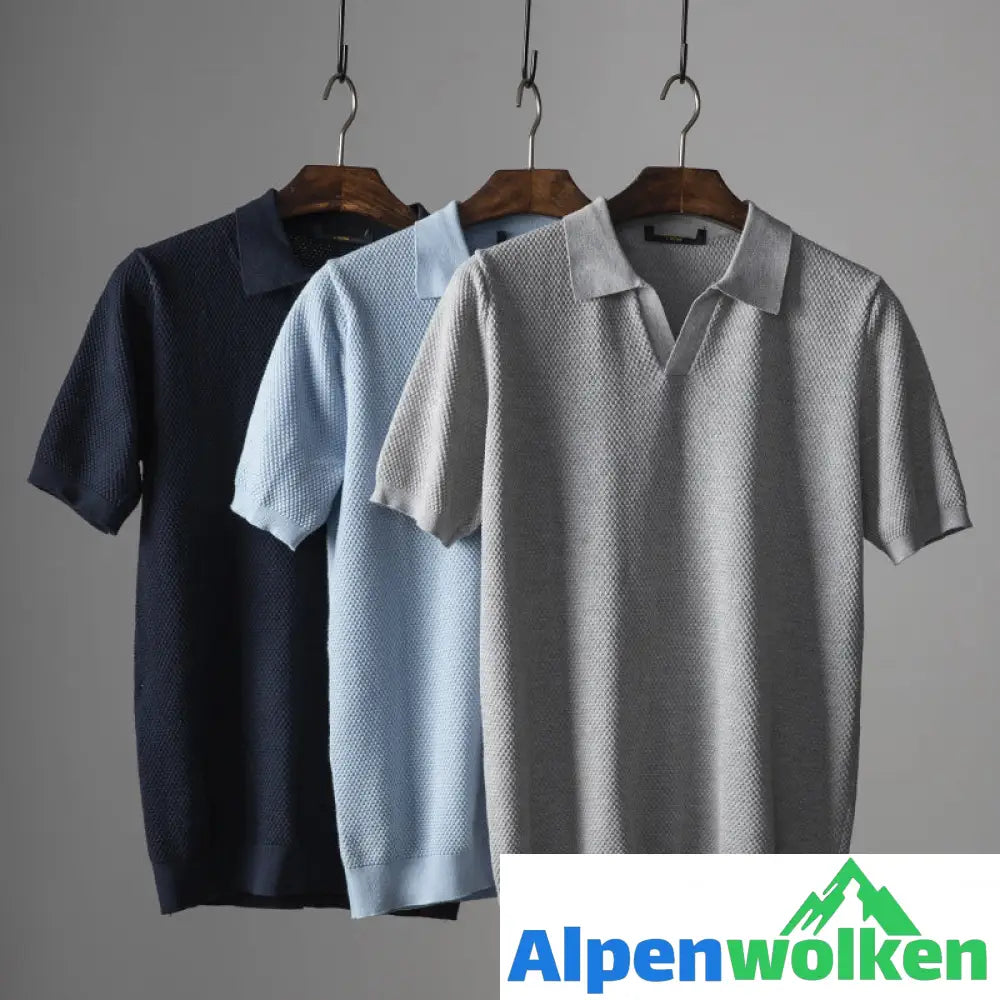 Alpenwolken - 😎Polo-T-Shirt für Herren😎