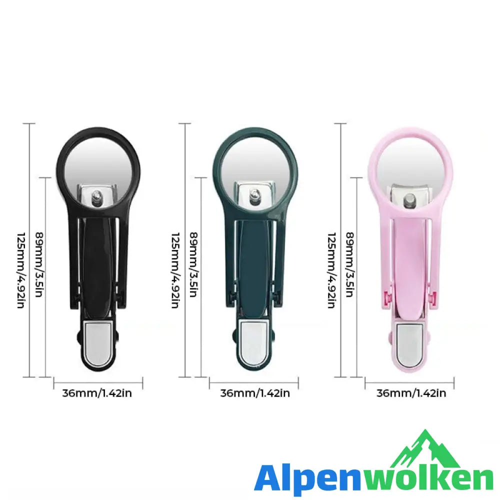 Alpenwolken - Portable Nail Clipper With Magnifier