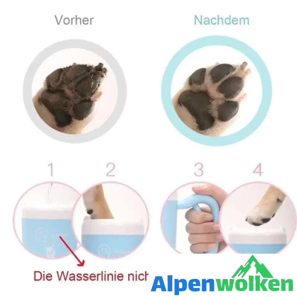 Alpenwolken - Praktische automatische Tierfußbadtasse