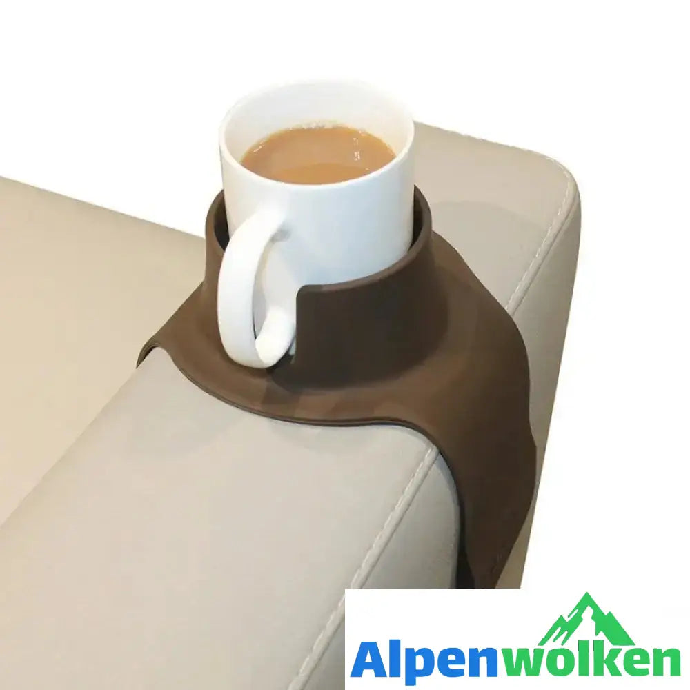 Alpenwolken - Praktischer Sofa Getränkehalter Braun