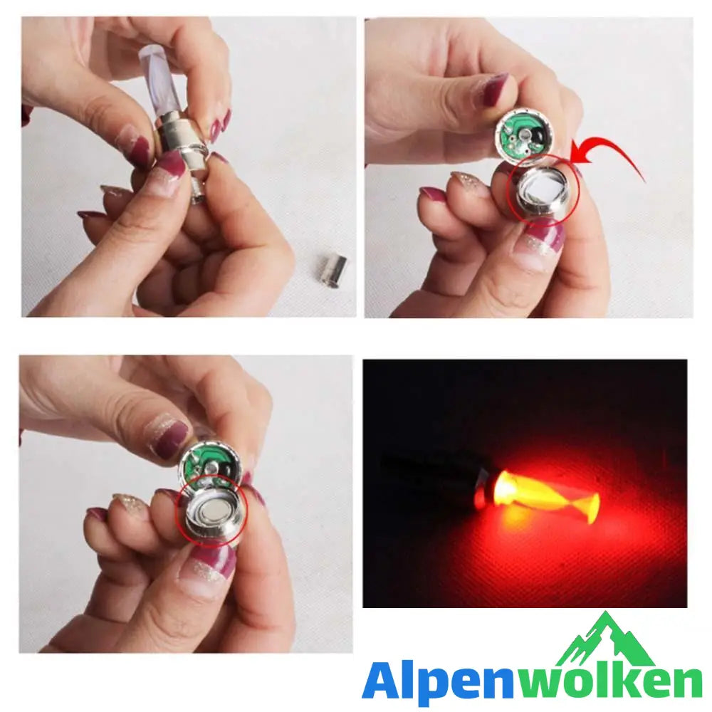 Alpenwolken - Premium LED-Ventilkappen Für Räder (2 er)