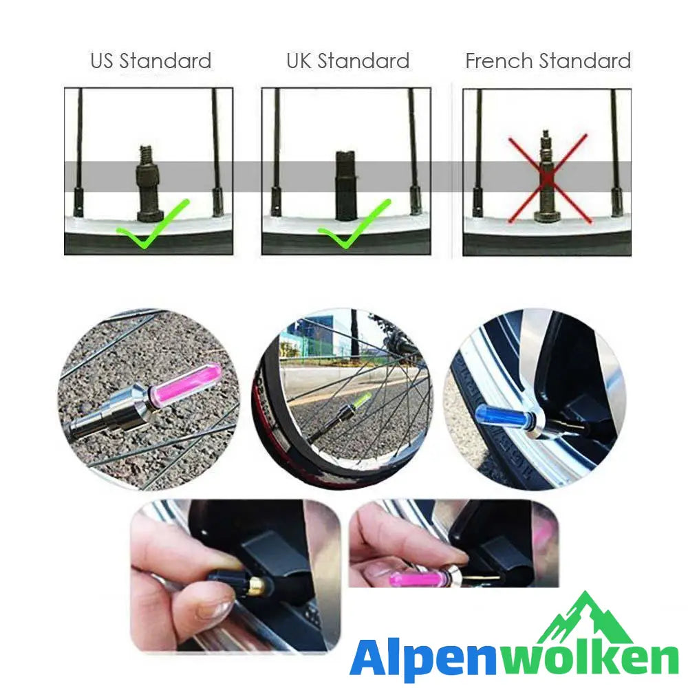 Alpenwolken - Premium LED-Ventilkappen Für Räder (2 er)