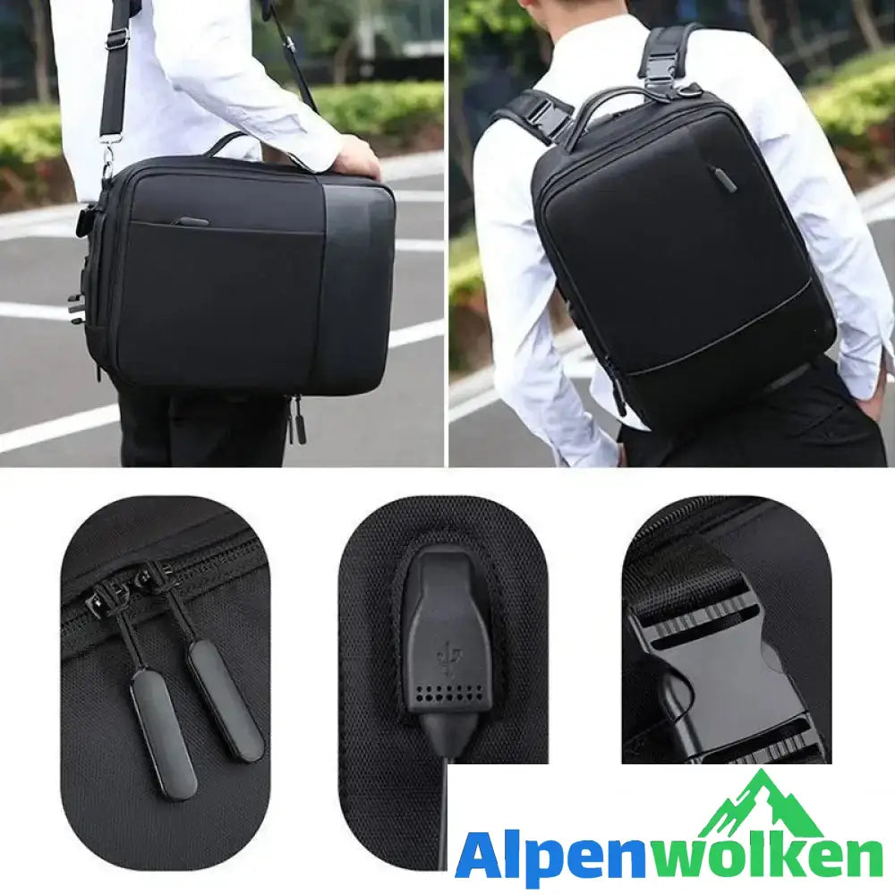 Alpenwolken - Premium Multifunktionaler Laptop-Rucksack