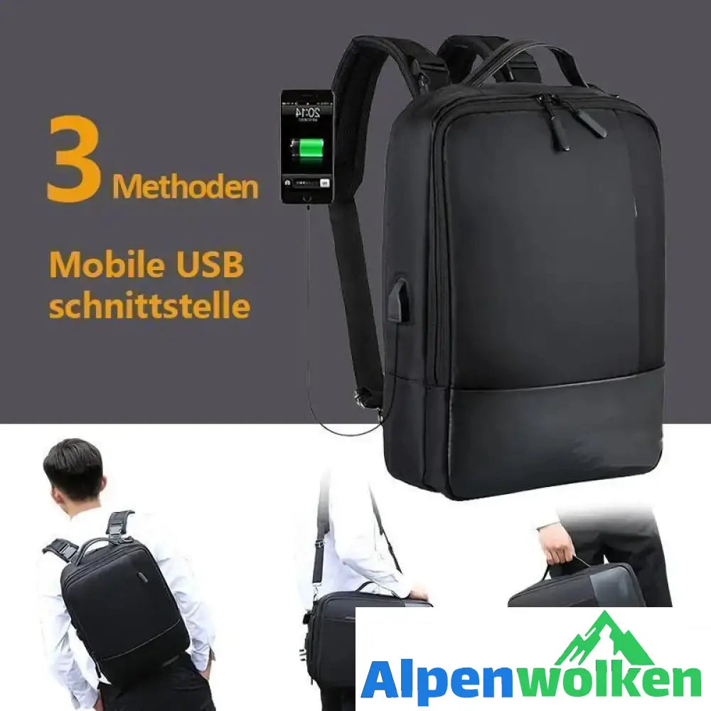 Alpenwolken - Premium Multifunktionaler Laptop-Rucksack