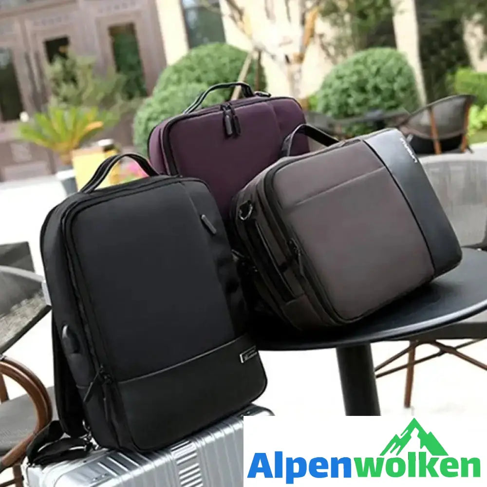 Alpenwolken - Premium Multifunktionaler Laptop-Rucksack