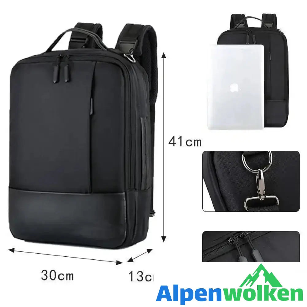 Alpenwolken - Premium Multifunktionaler Laptop-Rucksack