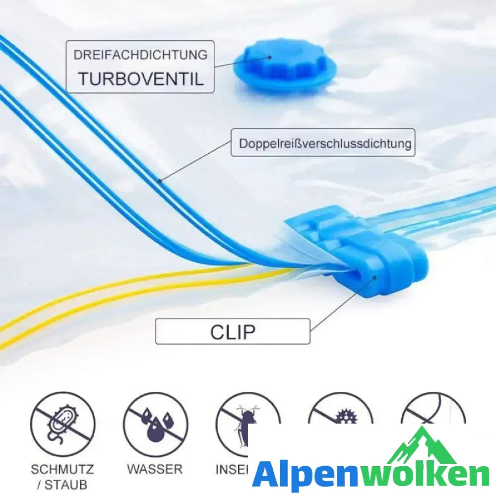 Alpenwolken - Premium-Vakuum-Aufbewahrungsbeutel Set