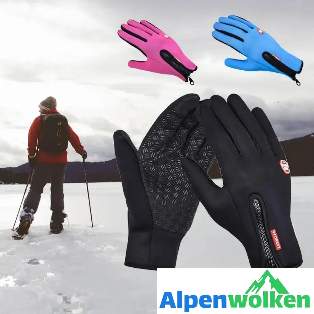 Alpenwolken - Premiume warme winddichte wasserdichte Touchscreen Handschuhe Unisex