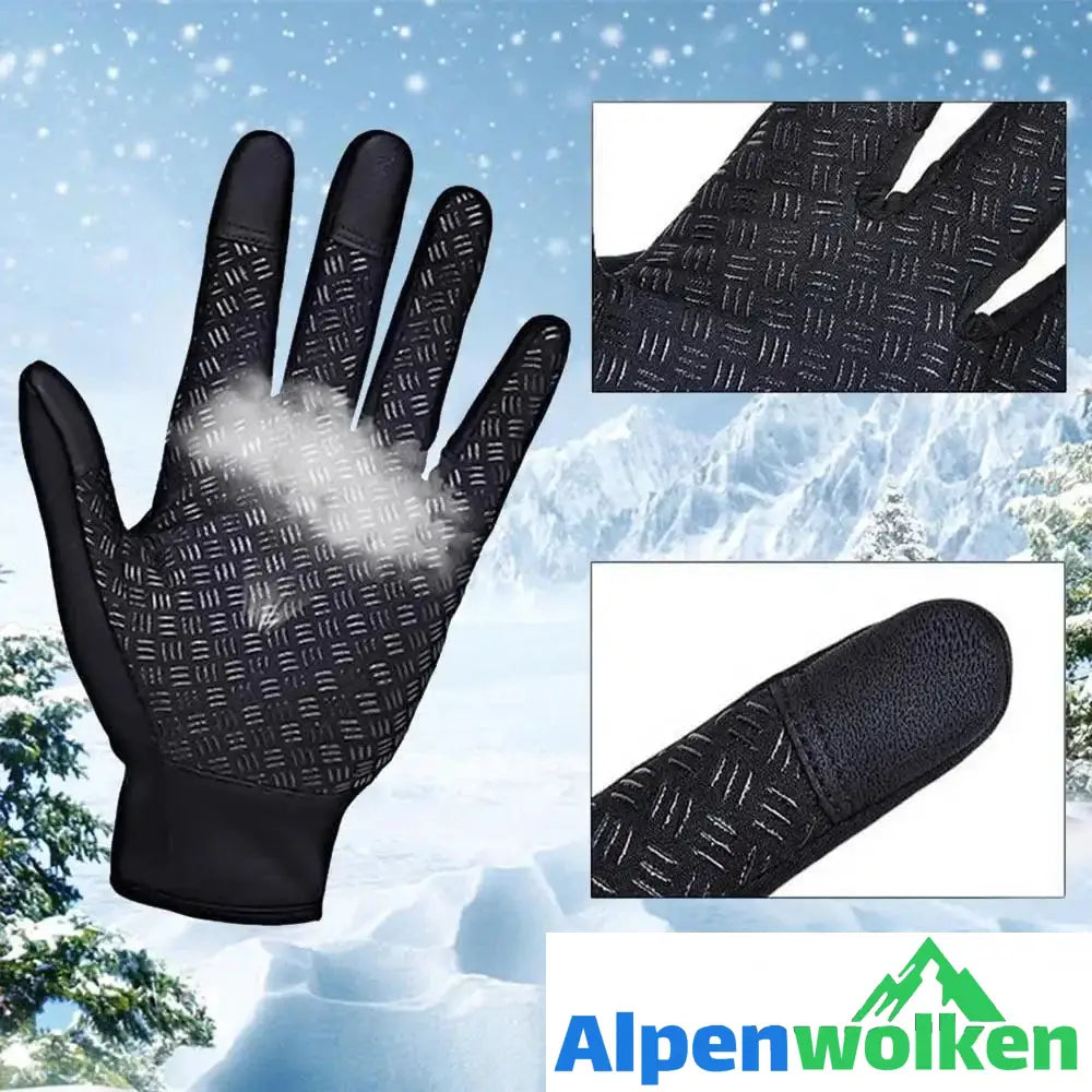 Alpenwolken - Premiume warme winddichte wasserdichte Touchscreen Handschuhe Unisex