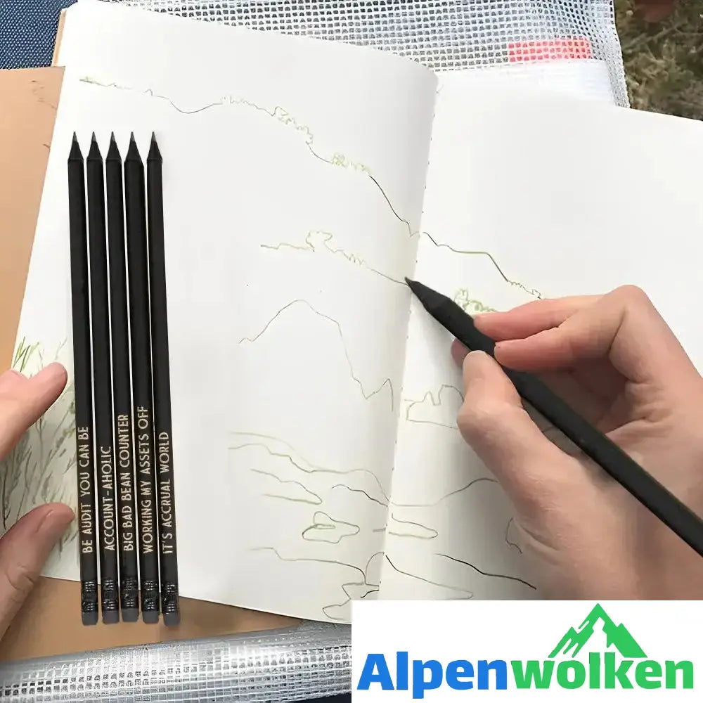 Alpenwolken - Professionelles Bleistiftset (5 Stück)